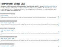 Tablet Screenshot of northamptonbridgeclub.com